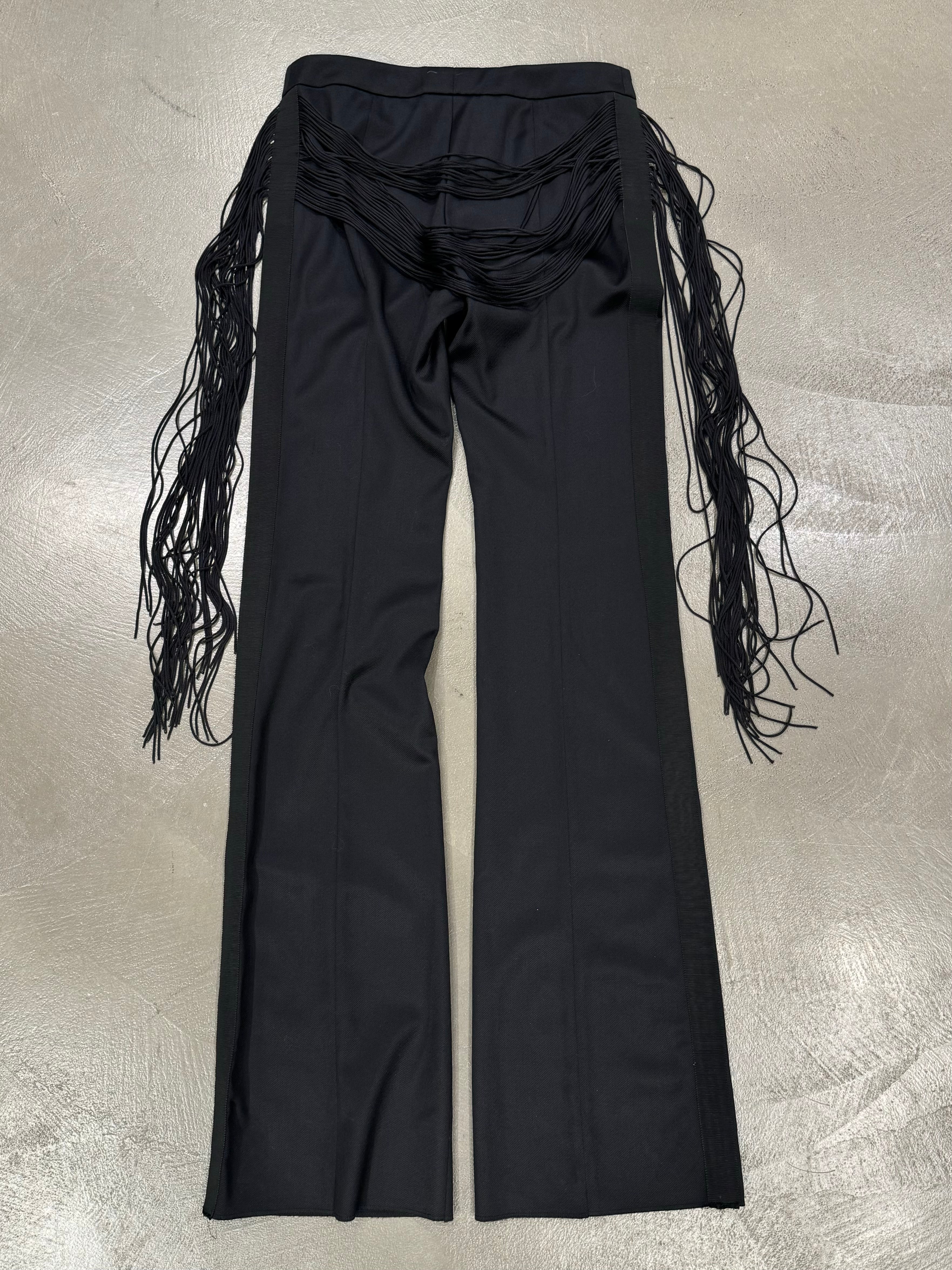 A/W 2002 Alexander McQueen fringe pants