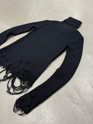 2020 Balenciaga distressed turtleneck