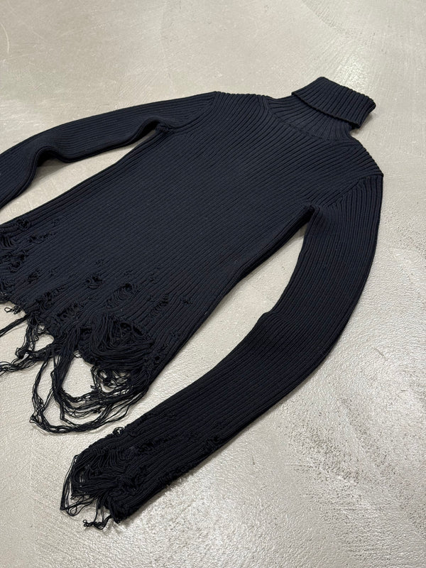 2020 Balenciaga distressed turtleneck