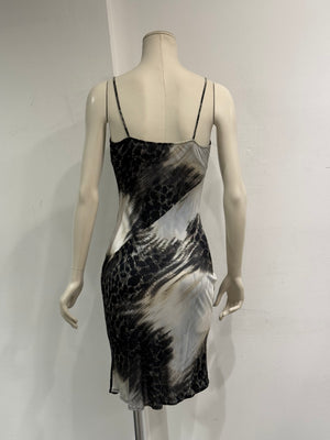 2000s Roberto Cavalli leopard print midi dress