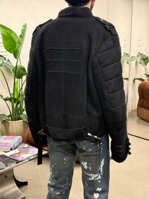 A/W2007 Dior by Hedi Slimane “Navigate” shearling bondage leather jacket
