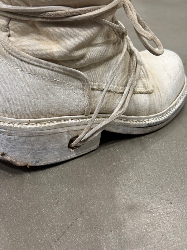 1990s Dirk Bikkembergs distressed leather lace-through boots