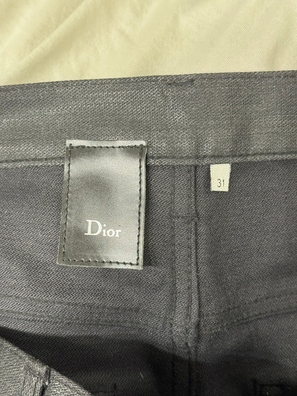 2000s Dior by Hedi Slimane coated denim