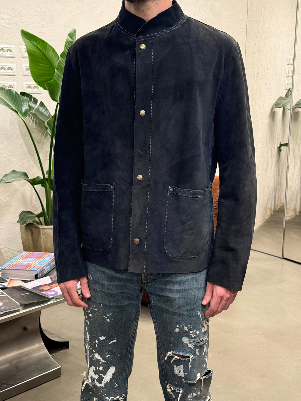 2000s Maison Margiela artisanal leather jacket