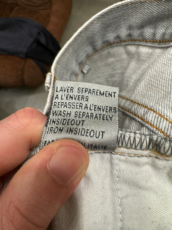 2000s Dior by Hedi Slimane faded grey jeans