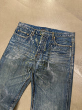 Load image into Gallery viewer, F/W 2003 Dior by Hedi Slimane green waxed denim
