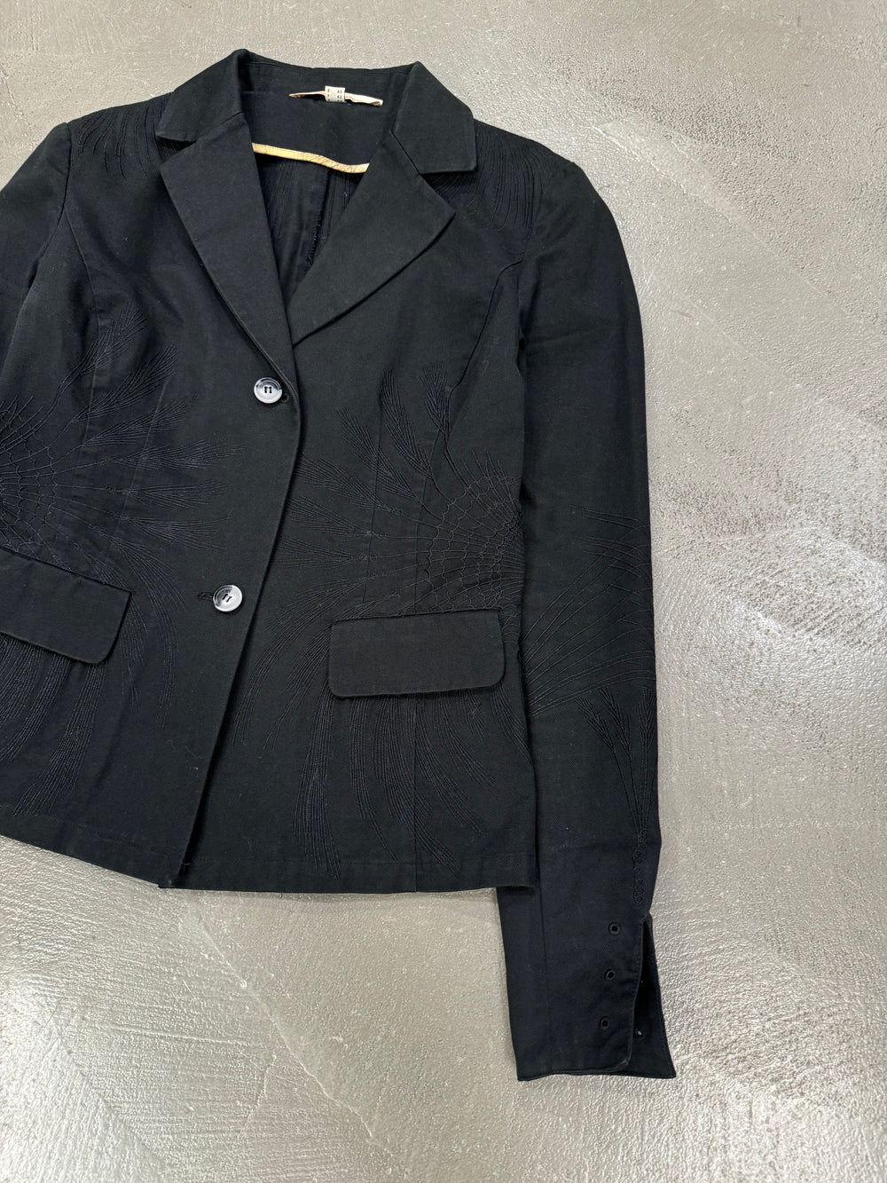 2000s Roberto Cavalli embroidered spider web blazer