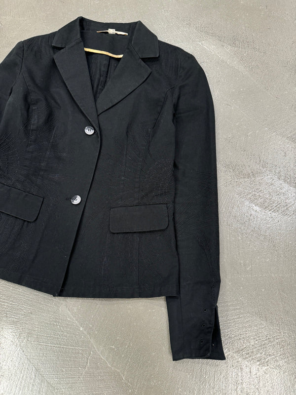 2000s Roberto Cavalli embroidered spider web blazer
