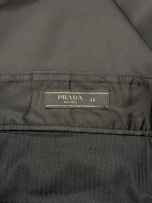 2000s Prada nylon wide leg trousers