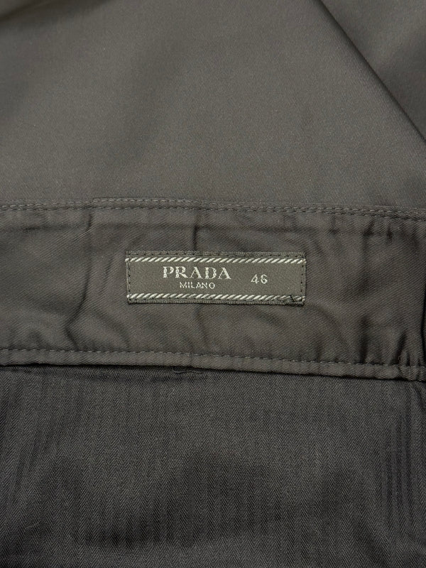 2000s Prada nylon wide leg trousers