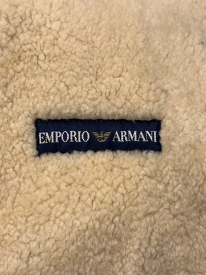 1990s Emporio Armani shearling flight jacket