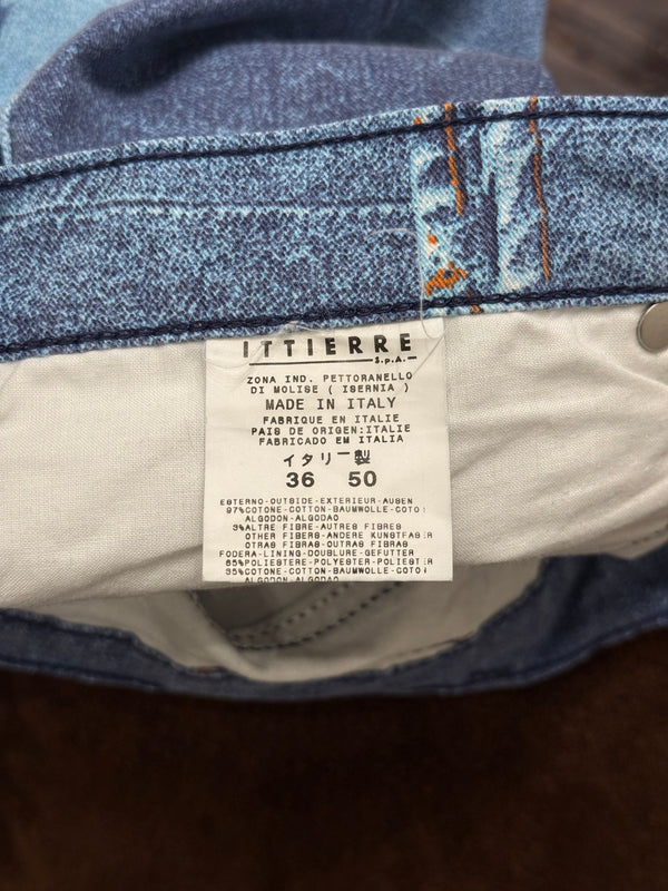 2000s Cavalli trompe l'oeil patchwork jeans