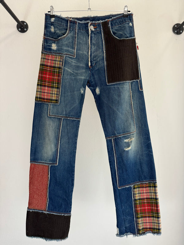 1990s Jean Paul Gaultier patchwork jeans