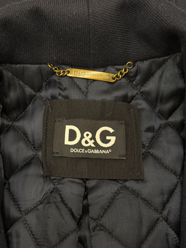 A/W2009 Dolce & Gabbana napoleon military coat with velvet insert