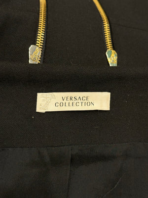 2000s Versace structured triple-zip jacket