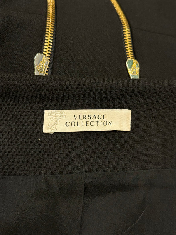 2000s Versace structured triple-zip jacket
