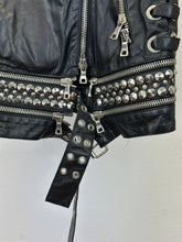 Load image into Gallery viewer, S/S2011 Balmain by Decarnin leather metal studded biker vest
