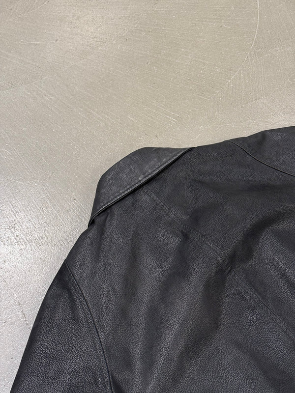 1990s Gianfranco Ferré heavy leather coat