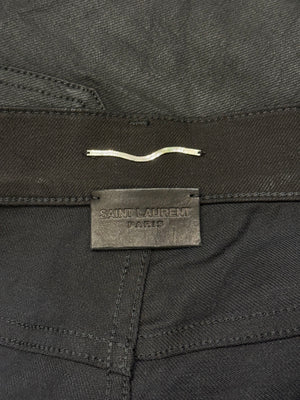 2019 Saint Laurent “D02” coated slim fit jeans