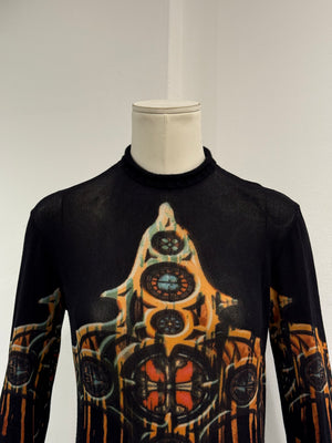 A/W1998 Jean Paul Gaultier gothic cathedral mesh top