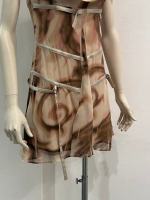 2003 Versace bondage mini dress