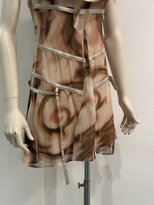 2003 Versace bondage mini dress
