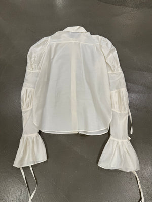 A/W 2002 Yves Saint Laurent by Tom Ford runway lace-up shirt