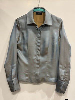 S/S1998 Gucci by Tom Ford iridescent runway shirt