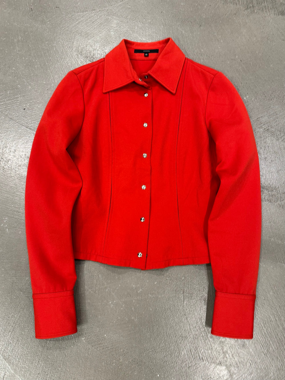 S/S1999 Gucci by Tom Ford red paneled jacket