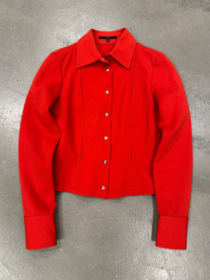 S/S1999 Gucci by Tom Ford red paneled jacket