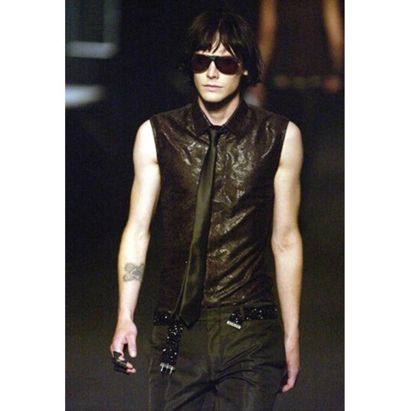 SS2004 Dior Homme by Hedi Slimane Strip Beaded Belt