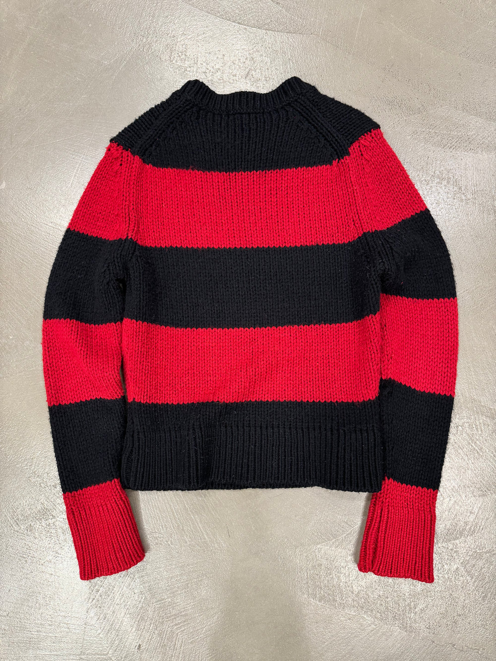 2000s Dolce & Gabbana “Kurt Cobain” stripes punk sweater