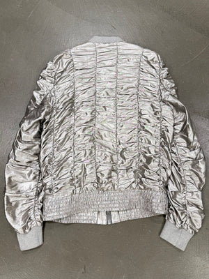 S/S2007 Dior Homme by Hedi Slimane runway silver metallic bomber jacket