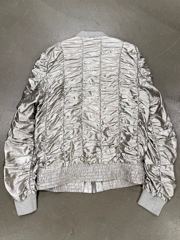 S/S2007 Dior Homme by Hedi Slimane runway silver metallic bomber jacket