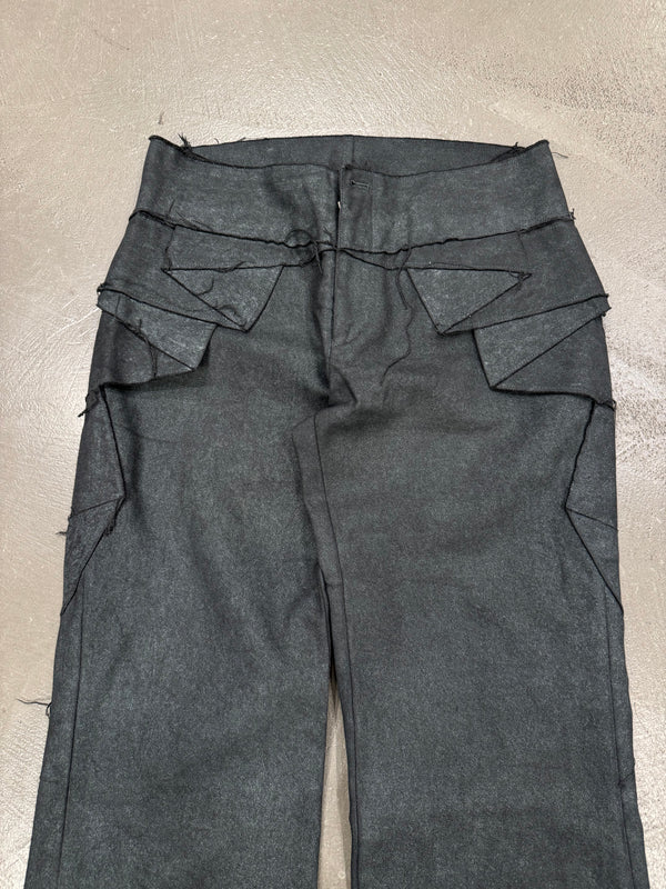 Issey Miyake paneled coated pants