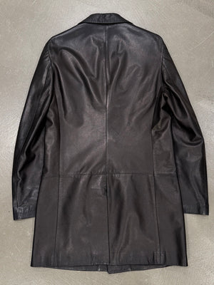 2000s Valentino leather coat
