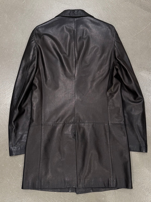 2000s Valentino leather coat