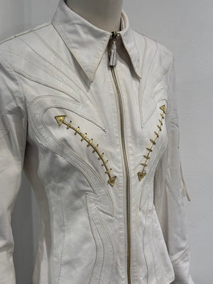 S/S2004 Roberto Cavalli runway western leather jacket