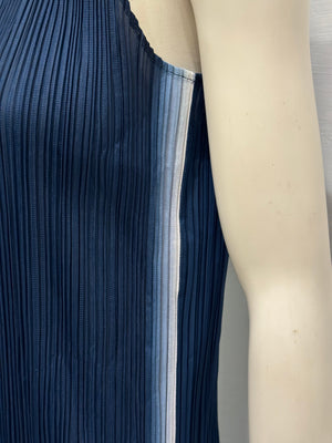 2000s Issey Miyake pleated stripe dress