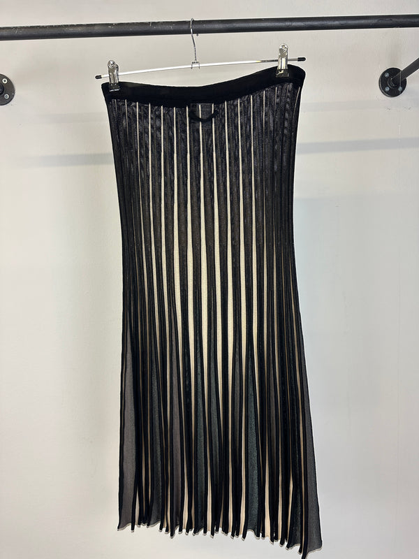 1990s Jean Paul Gaultier iridescent elastic skirt