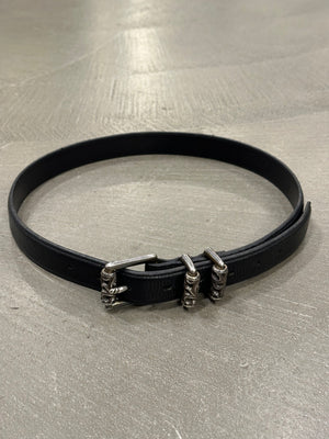 Chrome Hearts 1 inch 3-piece leather roller belt