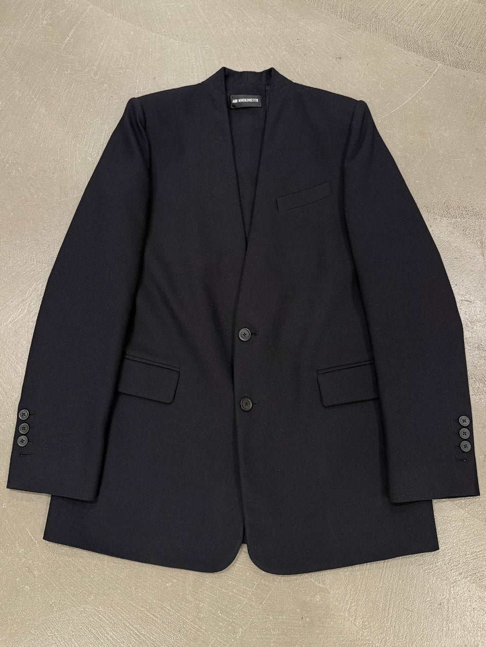 2020s Ann Demeulemeester collarless blazer jacket