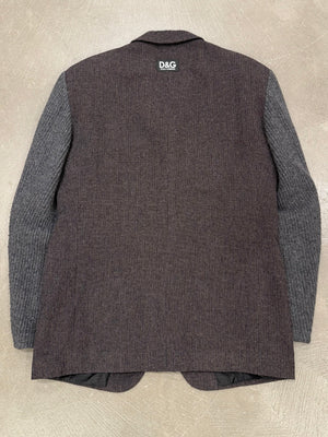 2000s Dolce & Gabbana hybrid knit blazer jacket