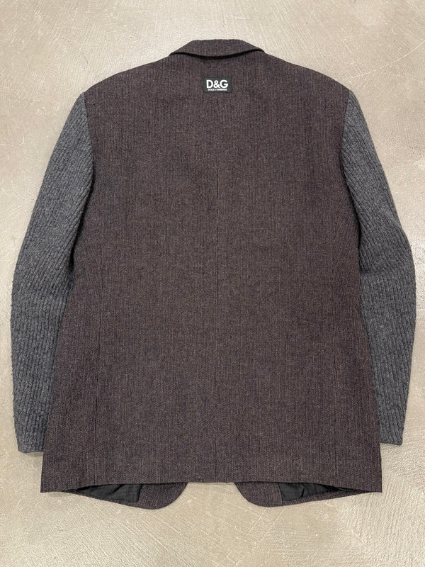 2000s Dolce & Gabbana hybrid knit blazer jacket