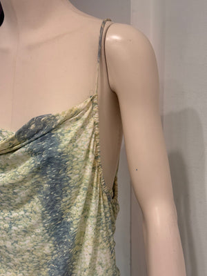 1999 Roberto Cavalli abstract print cowl neck mini dress