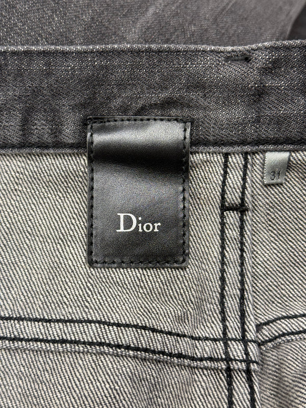 2000s Dior by Hedi Slimane claw mark jeans