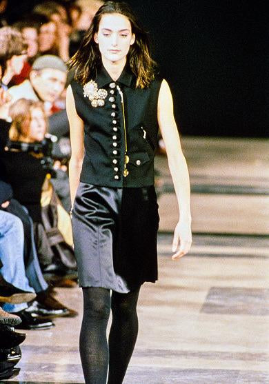 A/W1989 Helmut Lang runway wool vest with metal trinkets