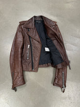 Load image into Gallery viewer, A/W 2008 Balenciaga by NICOLAS GHESQUIÈRE brown leather jacket
