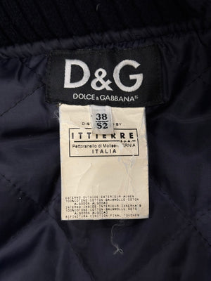 2000s Dolce & Gabbana hooded bomber jacket