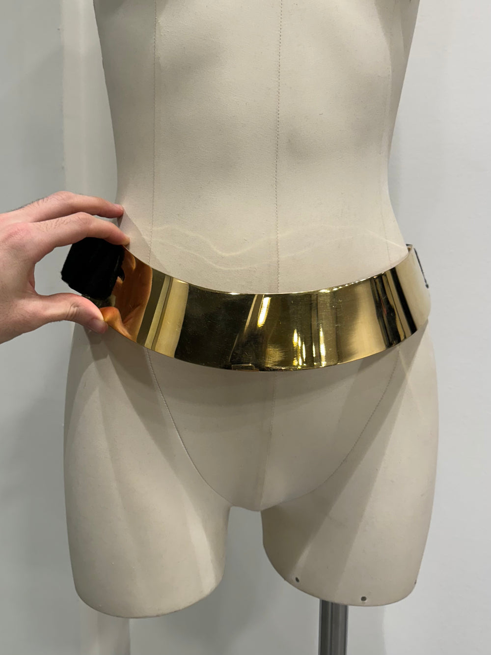 A/W1996 Gucci runway pony hair metal belt
